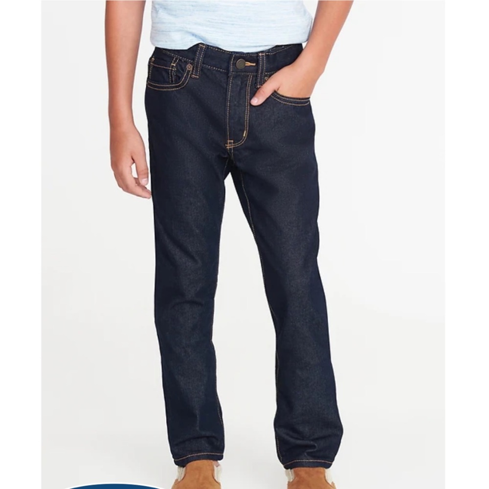 NWT WOW Skinny Built in Tough Jeans Boys Dark Blue Denim Size 14 Plus